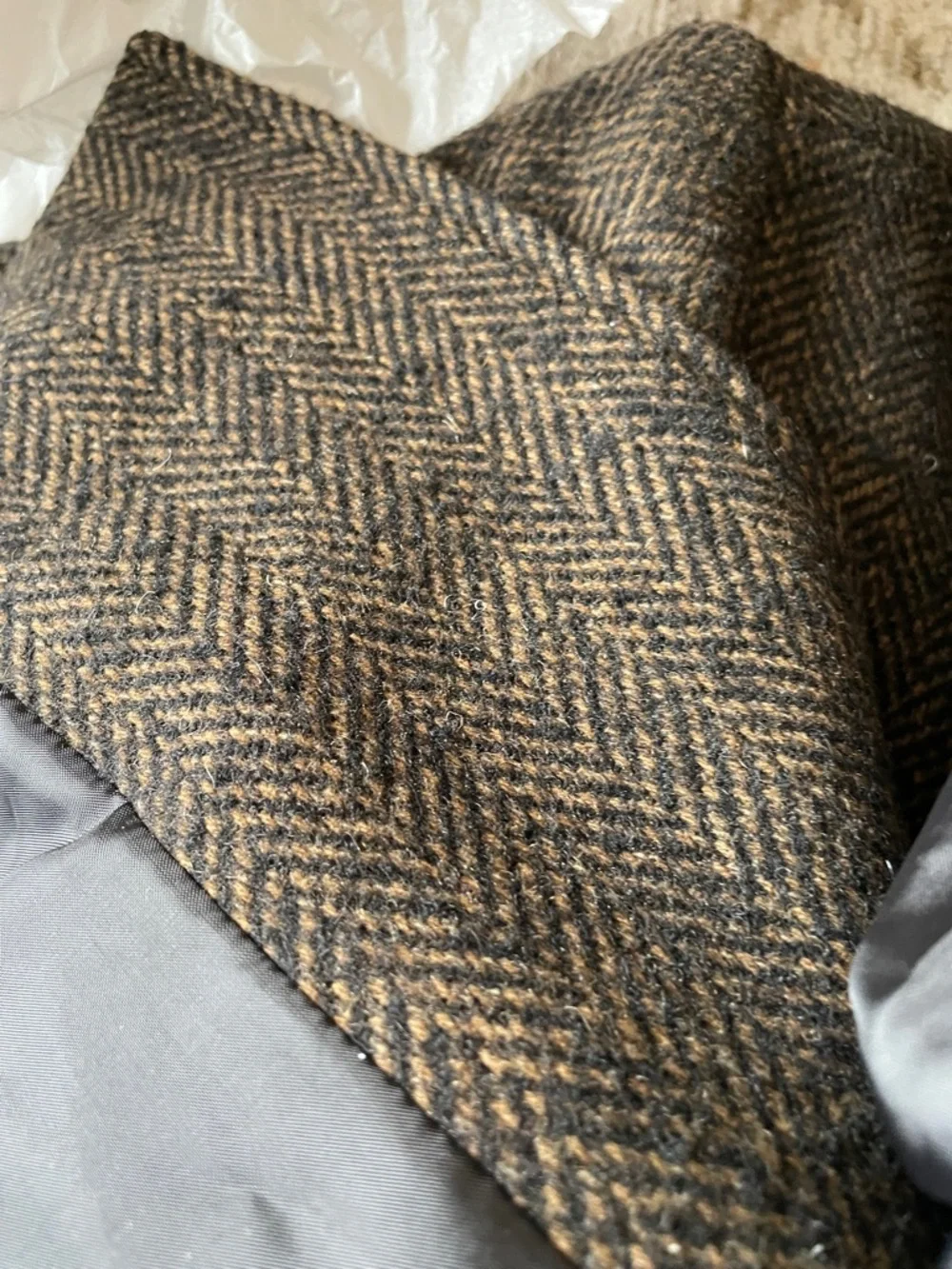 J. Crew‎ Men's Wool Blend Overcoat Black Brown Size 40 NEW
